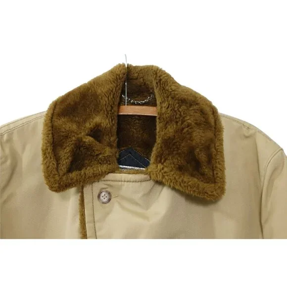 Vintage 70s Mighty Mac Out O'Gloucester Faux Fur Lined Coat Mens Size 40 Sherpa - Picture 3 of 10